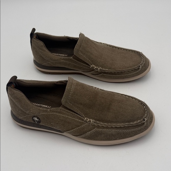 Margaritaville Men\'s Tan Slip-On Loafers canvas upper 9 casual beach vacation main image 5